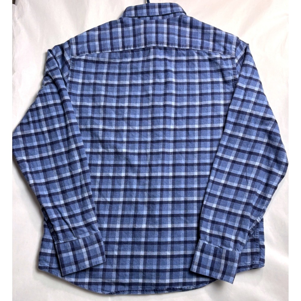 UNTUCKit Caylise Slim Fit Flannel Shirt Mens Large Blue Plaid Cotton 40345 - Picture 3 of 11
